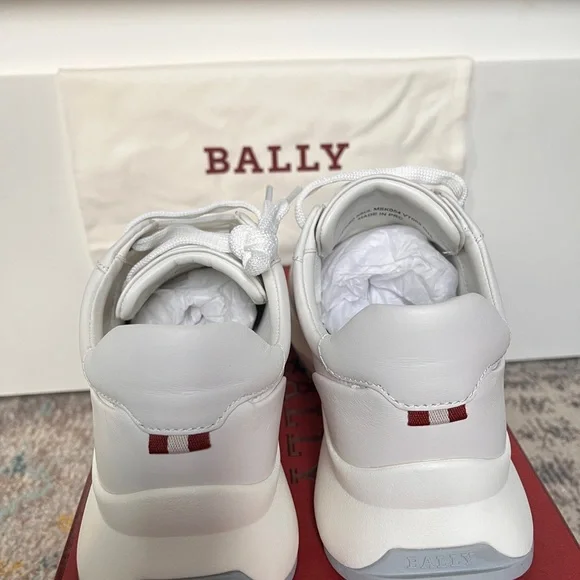 Bally Classic White Leather Sneakers - Picture 6 of 17